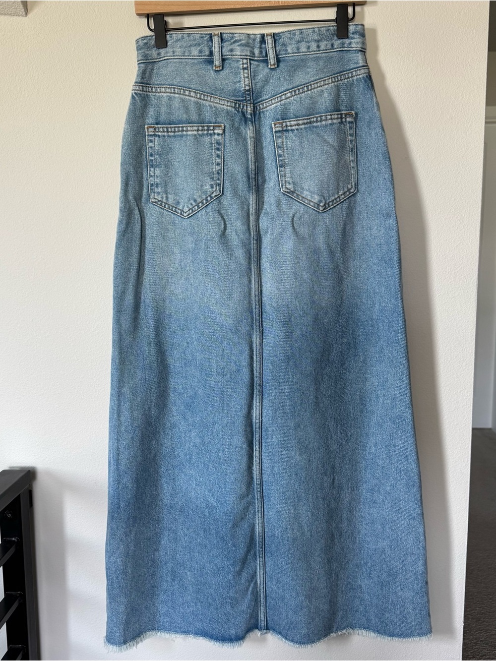 Anthropologie The Madi Front-Slit Denim Maxi Skirt by Pilcro Size 2 - Picture 5 of 16